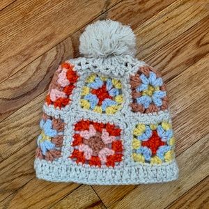 Granny Square Knit Winter Hat Crochet Beanie Wild Fable Target Brand